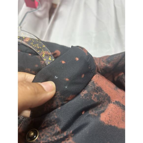 Peruvian Connection Women’s Mariposa Rust & Black Puffer Scarf Jacket/Coat Med - Picture 6 of 12